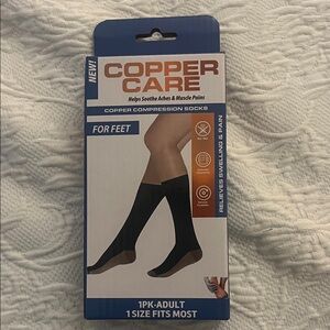 NIB!!! Copper Care Black Compression Socks - Unisex